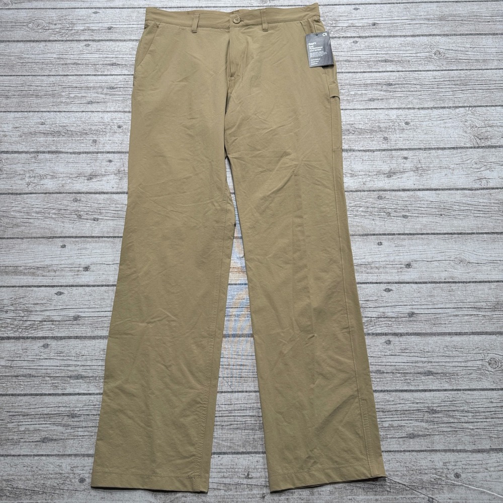 NEW GAP Fit Pants Men's 32x32 Beige Khaki Athletic Drive Tout Terrain Activewear